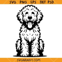 Golden doodle Dog Sitting SVG, Golden doodle Dog SVG, Cute Dog svg, Dog lover SVG, Dog Mom SVG