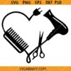 Hair dresser heart SVG, Hairstylist Heart SVG, Hair Dresser SVG, Hair Dresser Shirt SVG   