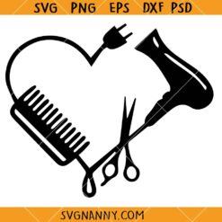 Hair dresser heart SVG, Hairstylist Heart SVG, Hair Dresser SVG, Hair Dresser Shirt SVG   