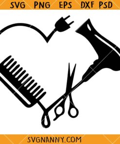 Hair dresser heart SVG, Hairstylist Heart SVG, Hair Dresser SVG, Hair Dresser Shirt SVG   