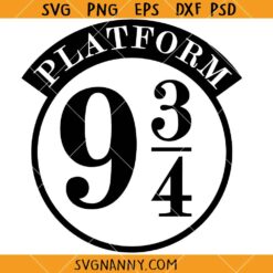 Harry Potter train Platform SVG, Hogwarts Express SVG, Platform 9 3/4 SVG