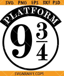 Harry Potter train Platform SVG, Hogwarts Express SVG, Platform 9 3/4 SVG