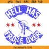 Hell has frozen over SVG, Frozen Svg, Frozen Quote SVG, Funny Winter Fishing SVG    