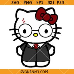 Hello Kitty Harry Potter SVG, Hello Potter Svg, Hello Kitty Svg, Funny Harry Potter Svg       