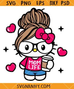 Hello Kitty Mom Life svg, Kitty Mom Life SVG, Hello Kitty SVG, Mom Club SVG     