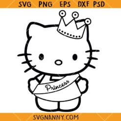 Hello Kitty Princess SVG, Princess SVG, Hello Kitty SVG, Disney Princess SVG     