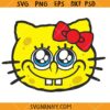 Hello Kitty Spongebob SVG, Spongebob And Hello Kitty SVG, Hello Kitty Svg, Cute Hello Kitty Svg, Yellow Cat Svg