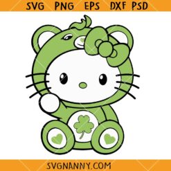 Hello Kitty care bear St Patricks Day SVG, Patrick’s Day Kitty Svg, Patrick’s Day Cat Svg, Irish Cat Svg  