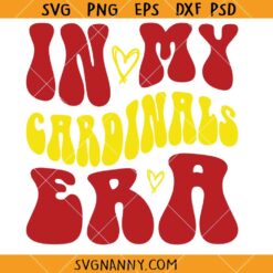 In my Cardinal Era SVG, Retro Wavy Letters SVG, Cardinal Basketball SVG, Cardinal era Basketball SVG