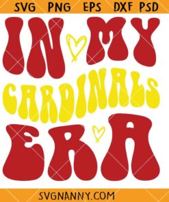 In my Cardinal Era SVG, Retro Wavy Letters SVG, Cardinal Basketball SVG, Cardinal era Basketball SVG