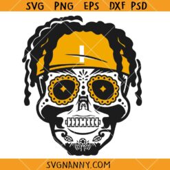 Justin Fields Skull SVG, Justin Fields Skull Pittsburgh Steelers SVG   