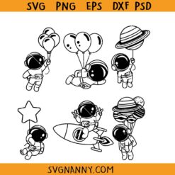 Kid astronaut Space Rocket svg, Cute Astronaut Kid Svg, Spaceman Svg, Astronaut with Rocket Svg