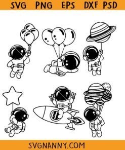 Kid astronaut Space Rocket svg, Cute Astronaut Kid Svg, Spaceman Svg, Astronaut with Rocket Svg