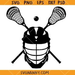 Lacrosse Helmet with sticks SVG, lacrosse svg, lacrosse stick svg, sports svg   