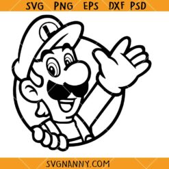 Luigi head svg, Luigi Super Mario Bros svg, Luigi SVG, Mario Bros Luigi svg  