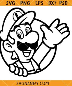Luigi head svg, Luigi Super Mario Bros svg, Luigi SVG, Mario Bros Luigi svg  