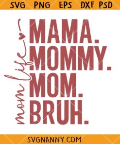 Mama Mommy Mom Bruh SVG, Mother's Day SVG, Mommy SVG, Mom svg, Motherhood Svg, Mother's Day Shirt Svg