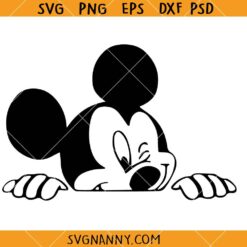 Mickey Peeking SVG, Mickey SVG, Disney Mickey mouse SVG, Disneyland SVG      