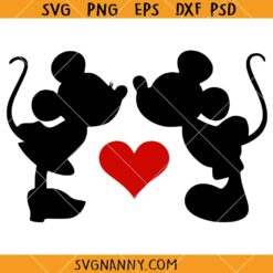 Mickey and Minnie kissing Svg, Valentines SVG, Disney Valentine’s Day SVG