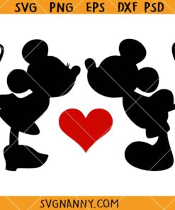 Mickey and Minnie kissing Svg, Valentines SVG, Disney Valentine’s Day SVG