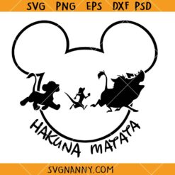 Mickey head Hakuna Matata  SVG, Mickey head Hakuna Matata  SVG, Disney Vacation SVG    