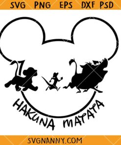 Mickey head Hakuna Matata  SVG, Mickey head Hakuna Matata  SVG, Disney Vacation SVG    
