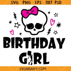Monster birthday girl SVG, Monsters Parents Party SVG, Monster Girl Svg,  Monster Halloween Svg