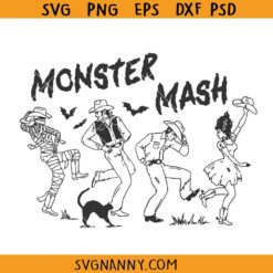 Monster Mash SVG, Frankenstein svg, Halloween Party Svg, Ghouls Svg, Halloween Characters SVG     