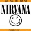 Nirvana SVG, Kurt Cobain SVG, Smiley Face SVG, Nirvana PNG  