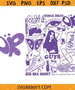 Olivia Rodrigo Guts Teenage Dream SVG, Teenage Dream SVG, Guts playlist svg, Olivia Rodrigo svg     
