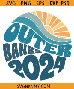 Outer Banks 2024 SVG, North Carolina svg Vacation Shirt SVG, Beach Vibes SVG, Beach vacation 2024 SVG
