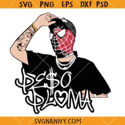 Peso Pluma Spider Man svg, Peso Pluma Spidey SVG, Corridos tumbados SVG, Peso Pluma Spiderman Face SVG, Regional Mexican Rapper SVG