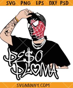 Peso Pluma Spider Man svg, Peso Pluma Spidey SVG, Corridos tumbados SVG, Peso Pluma Spiderman Face SVG, Regional Mexican Rapper SVG