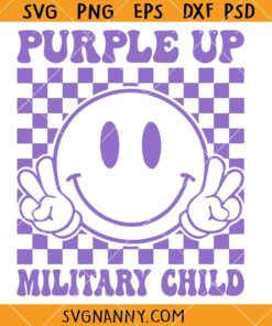 Purple up military child SVG, Military Child SVG, Military Child American Flag SVG, Month Of The Military Child SVG