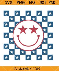 Retro 4th of July smiley face SVG, American  Smiley SVG, 4th of July Smiley Face Svg, Retro American SVG   