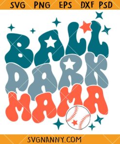 Retro ball park mama SVG, ball park mama SVG, Sports Mom Gift SVG, Baseball Mom Shirt SVG, Play Ball Svg, Baseball Mama SVG