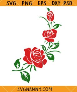 Rose with vine svg, Gothic Rose Vine SVG, Rose Vine Svg, Flower Bouquet SVG       