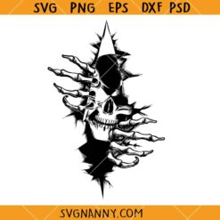 Skull in the wall SVG, Skeleton Coming Out of the Wall Svg, Horror Svg, Horror Svg , Cool Skull Svg, Skeleton Svg