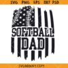 Softball dad flag SVG, Softball Dad SVG, American Flag Softball Dad Svg, Softball Svg, Softball Dad Shirt Svg