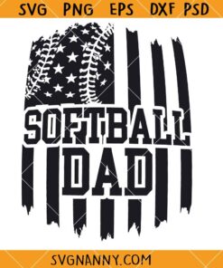 Softball dad flag SVG, Softball Dad SVG, American Flag Softball Dad Svg, Softball Svg, Softball Dad Shirt Svg