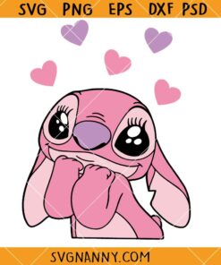 Stitch in love SVG, stitch valentines day, Valentines day svg    