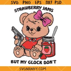 Strawberry Jams But My Glock Don't SVG, Funny Adult Shirt SVG, Country SVG, Sarcastic SVG