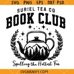 Suriel Tea Co Book Club SVG, Reading Teapot ACOTAR Inspired Svg, Fantasy Readers Gift SVG 