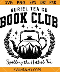 Suriel Tea Co Book Club SVG, Reading Teapot ACOTAR Inspired Svg, Fantasy Readers Gift SVG 