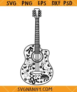 Taylor Swiftie symbols guitar SVG, Taylor Swift Signature SVG, Guitar SVG, Swifties SVG   