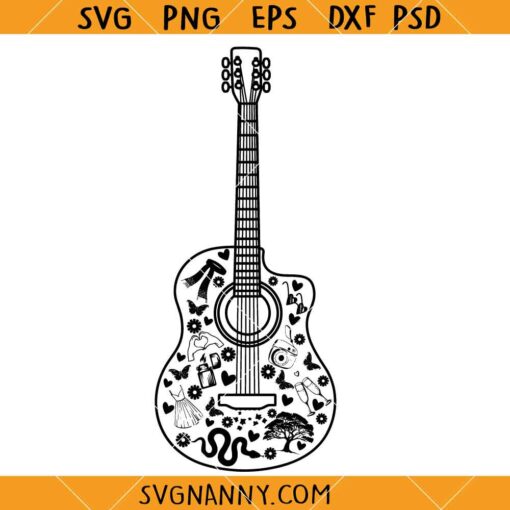 Taylor Swiftie symbols guitar SVG, Taylor Swift Signature SVG, Guitar SVG, Swifties SVG   