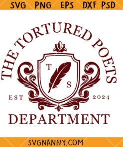 The Tortured Poets Department Crest SVG, TTPD New Album SVG, The Tortured Poets SVG     