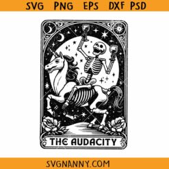 The audacity tarot  svg, Tarot Card Svg, Sarcastic Skeleton Svg, Witchy Vibes Svg