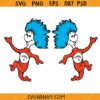 Thing 1 and Thing 2 svg, Dr seuss SVG, Thing 1 Thing 2 SVG    