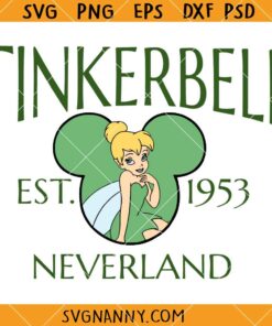Tinkerbell Est 1953 Neverland svg, Tinkerbell PNG, Disneyworld SVG, Magic Kingdom SVG   